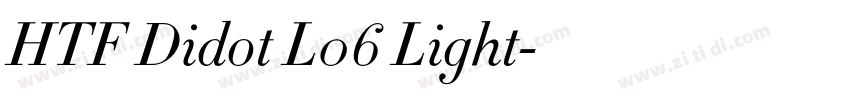HTF Didot L06 Light字体转换